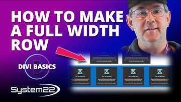 How To Use Full Width Rows With The Divi Theme 👈👈👈