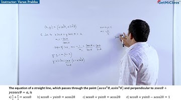 Perpendicular Line Equation Solver KCET 11th Mathematics 2D Geometry Straight Lines