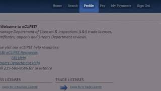 Associating (linking) with a Contractor Record to Apply for Permits in eCLIPSE