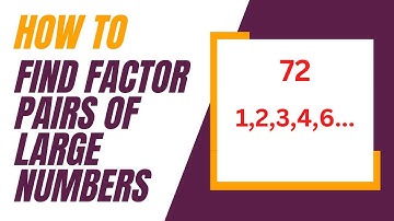 Finding Factor Pairs of Large Numbers | 4th Grade Math Standard | Counting Tree