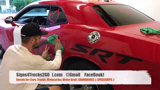 Decal  Installation   Hellcat Side Graphic Dodge Challenger SRT Demon HEMI