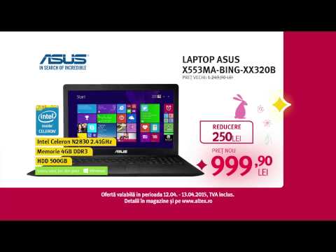 Reclamă ALTEX Happy Easter Laptop Asus 12-13 aprilie 2015