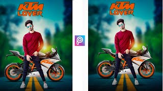 KTM Lover Photo Editing || Bike Lover Manipulation Photo Editing Tutorial In PicsArt screenshot 3