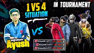 1 vs 4 Hardest Tournament Situation😵🔥Must Watch !! #UG-Empire