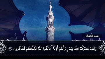 ﴿ولقد نصركم الله ببدر وأنتم أذلة فاتقوا الله لعلكم تشكرون﴾ القارئ / عبدالله الموسى