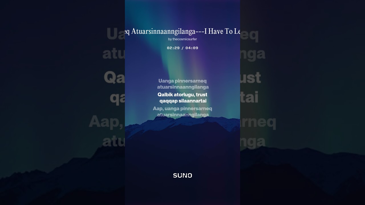 Uanga Pinnersarneq Atuarsinnaanngilanga   I Have To Learn To Love Again