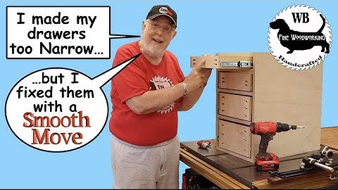 Widening Drawers for Drawer Slides - Smooth move for drawers slightly too narrow for drawer slides.