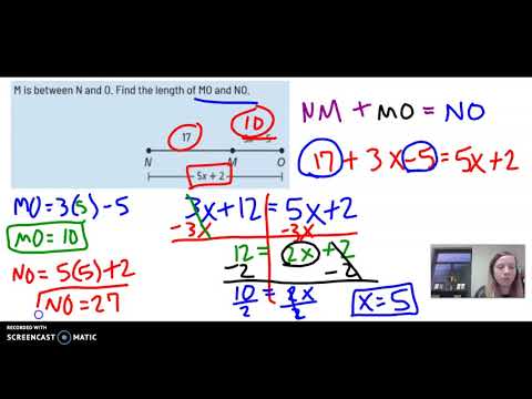 Segment Addition Postulate (including midpoints)