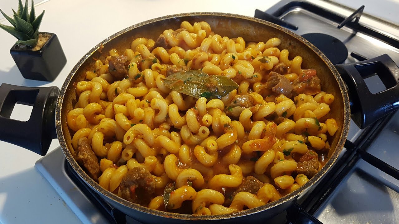 وجبة في 10 دقائق👌 معكرونة باللحم ريحة ،مذاق و لذة خطيرة بطريقة سريعة و مكونات بسيطة