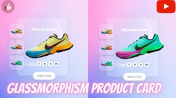 CSS Glassmorphism Product Card | Html CSS and Javascript