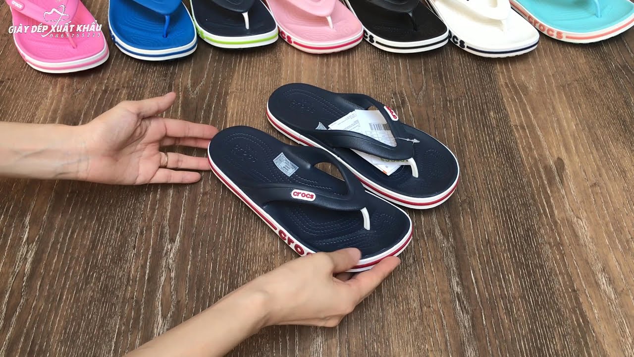 Dép Kẹp Crocs Bayaband Flip Màu Navy