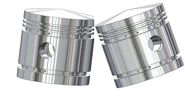 petrol engine piston making in solidworks