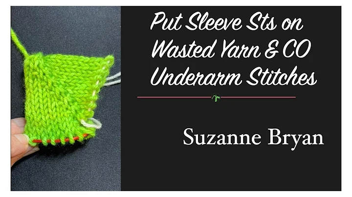Put Sleeve Sts on Waste Yarn & CO Underarm Stitche...