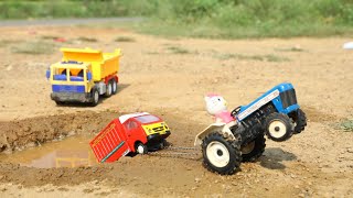 Mahindra Bolero Pickup Accident? Pit Pulling Out Jcb | Mini Tata Ace | New Holland 3630 | CS Toy