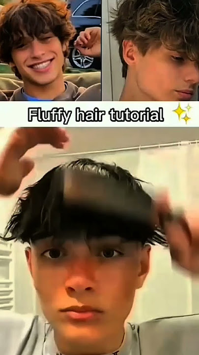 Fluffy hair tutorial for boys #hairstyle #lookmax