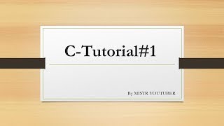 Celebrity C Programming Tutorial-1-Introduction,Print text on screen Profile