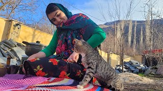 IRAN Village lifestyle: How a girl lives alone in a remote village