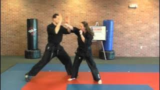 Knife defense: forward slash, back slash, ground