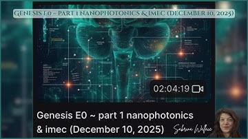 Genesis E0 ~ part 1 nanophotonics & imec (December 10, 2025) | Sabrina Wallace