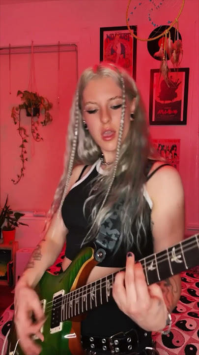 faint - linkin park 👽🤟 #guitarcover #femaleguitarist #cover #linkinpark #guitarist