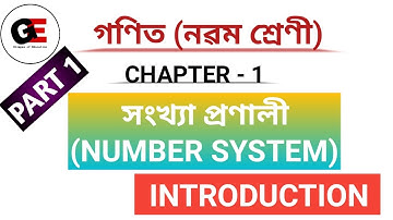 সংখ্যা প্ৰণালী|| NUMBER SYSTEM||CLASS IX MATHS CHAPTER 1 IN ASSAMESE||INTRODUCTION||PART 1