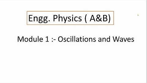 KTU First year Engg. Physics First module part A