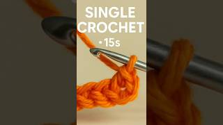 Single Crochet in 15 Seconds (Beginner Tutorial) #amigurumi #crochet #beginnercrochet