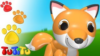 fox and other animals toys learn animals names with tutitu