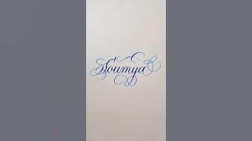 Soumya Name In Calligraphy. #music #beats #remix #calligraphy #shorts#shortvideo #englishcalligraphy