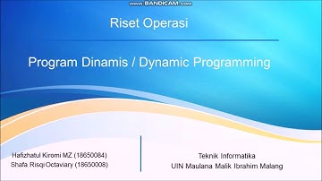 Riset Operasi : Program Dinamis (Dynamic Programming) part 1