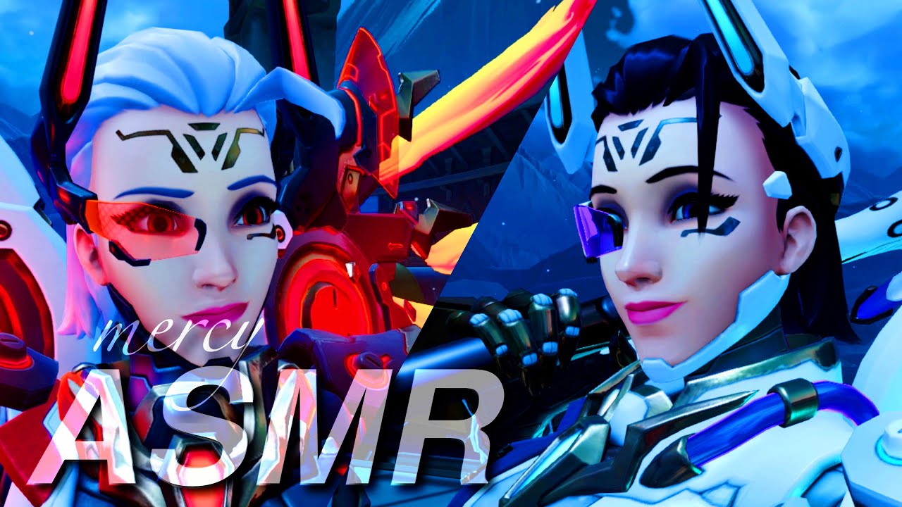 🤍 ASMR OVERWATCH ༺ ⋆. jet engine vengeance mercy ♡ whispering, keyboard sounds ☽˚｡⋆.