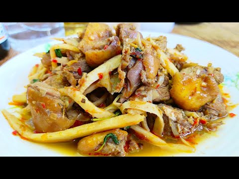คั่วไก่บ้านใส่หน่อไม้ส้ม เมนูบ้านๆรสชาติอร่อย สไตล์ | ครัวบ้านๆ Channel