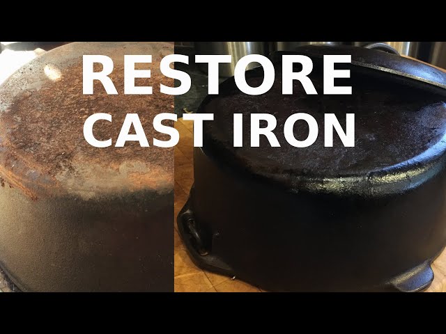 Restoring Rusty Cast Iron using Buzzywaxx— GIVEAWAY! #castiron #buzzywaxx  #restoringcastiron 