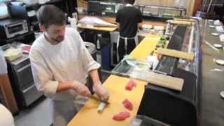 Sushi prep at Gloucester's Lat 43