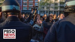 News Wrap: Israel-Hamas war protests continue on campuses while some are shut down by PBS NewsHour 6,081 views 1 day ago 2 minutes, 51 seconds