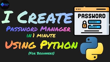 🔥 BUILD a Password Manager in Python in 1 Minute (Beginner Project!)