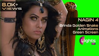 Nagin 4 Brinda Golden-Black Snake Animation on Green Screen by LIGHTS VFX (Bhagya Ka Zehreela Khel)
