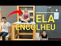 Ela encolheu no passeio, como e o museu das ilusões, minimalista, coisas diferentes, cadeira Grande