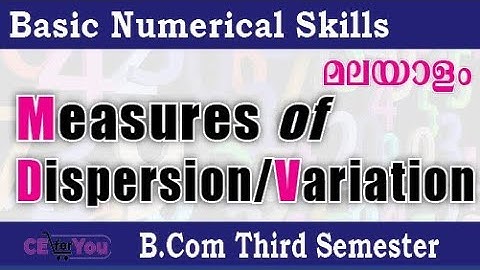 #MeasuresofDispersion/variation, #bnmMalayalam