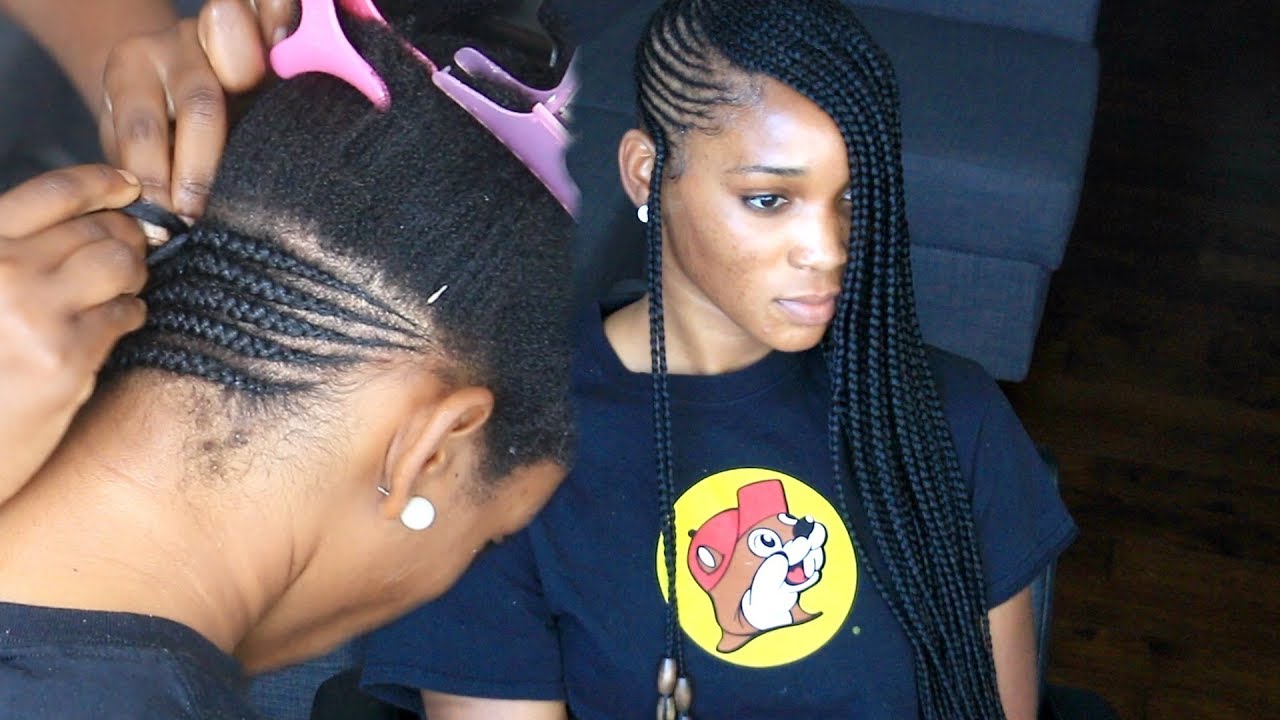 How To - Lemonade Braids On EXTREMELY THICK 4C HAIR // Almost Broke My  Fingers Braiding - YouTube