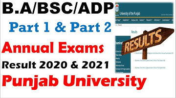 B.A/BSC/ADP Part 1 & Part 2 | Result Annual Exams 2020 | Online Result Card | Traditional Result PU