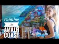 Painting The Amalfi Coast, Italy ||  An Acrylic Landscape Timelapse