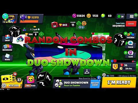 ვთამაშობთ RANDOM კომბოებით DUO SHOWDOWN-ში! Brawl Stars