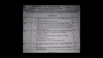 past paper  M.s.c Mathematics part 2 Advance Analysis 2021
