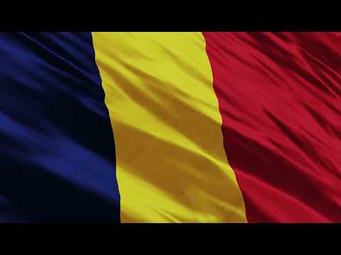 Romania flag waving