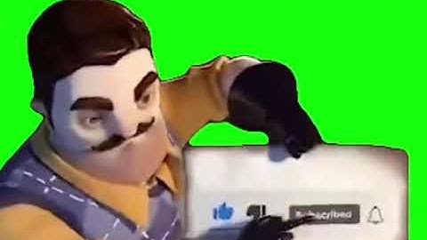 Hello Neighbor Like and Subscribe gif (with audio)