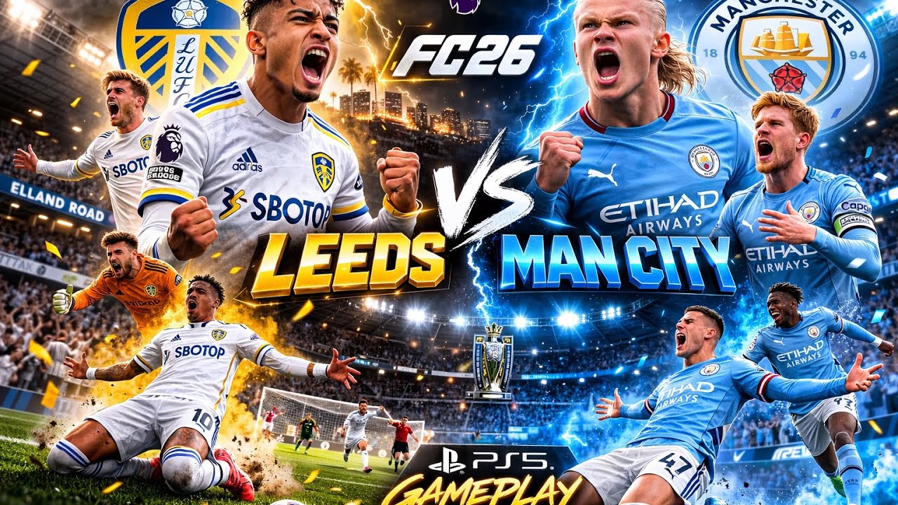 MAN CITY vs LEEDS 🔥 Unreal Match Drama!! #gameplay #4k #haaland #mancity #leedsunited 