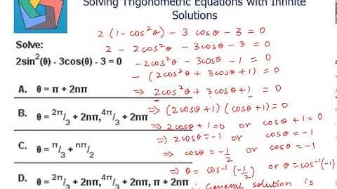 Solving Trigonometric Equations with Infinite Solutions