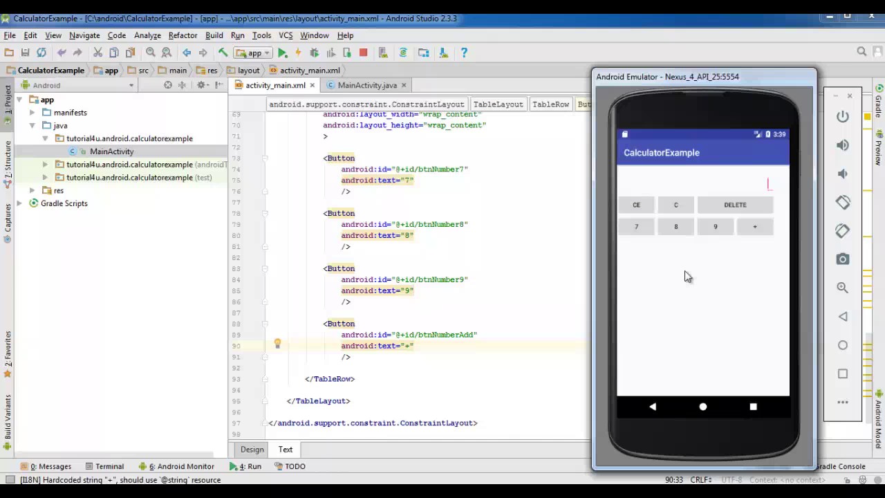 create simple android application