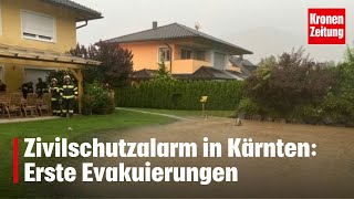 Zivilschutzalarm in Kärnten: Erste Evakuierungen | krone.tv NEWS
